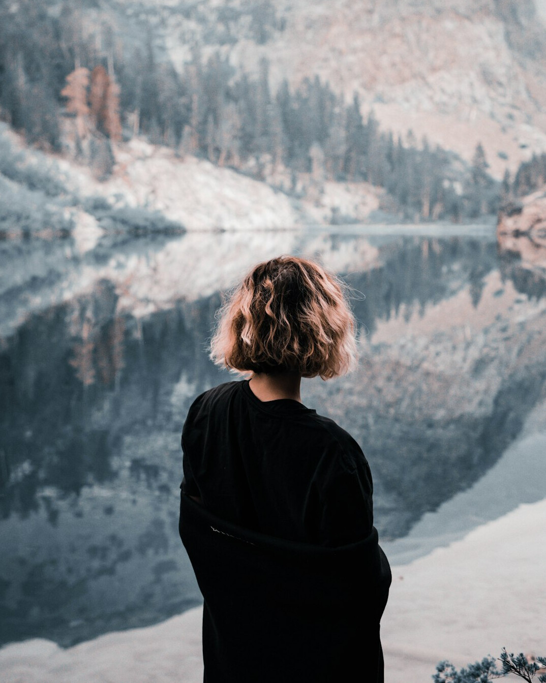 person reflecting on life goals