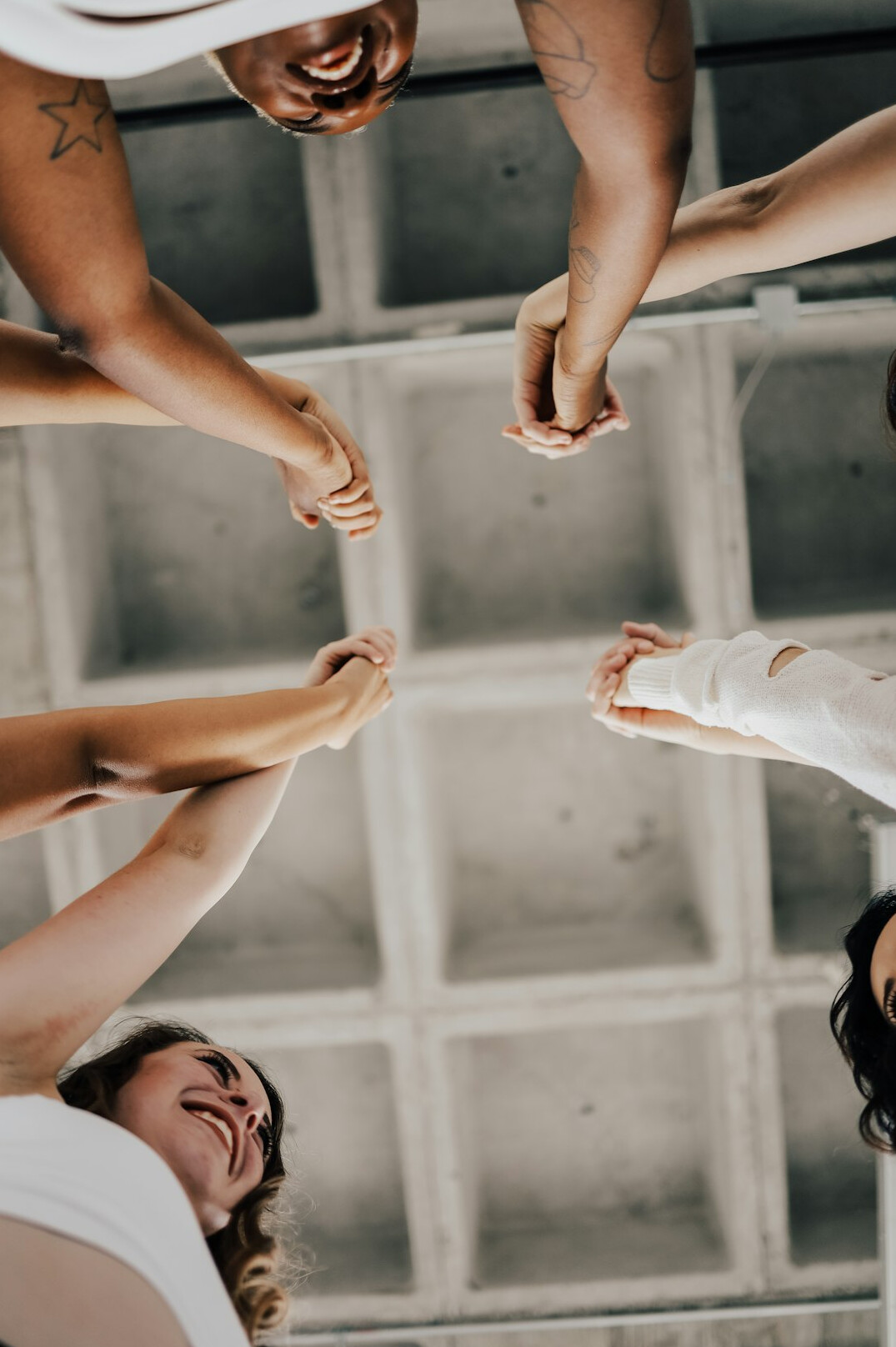 diverse group celebrating success