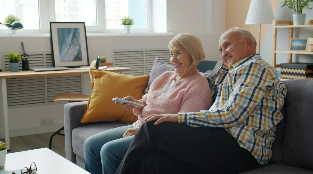 couple talking at home